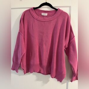 Carly Jean Los Angeles Cynthia Sweater in Pink, size M/L